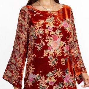 Johnny Was velvet burnout Kimi Tunic NWT